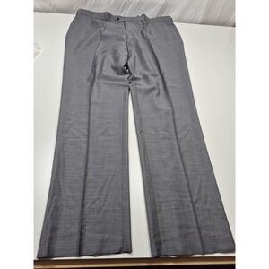 Galante Lanificio Dress Pants Mens 48x36 Gray Wool Flat Front Unhemmed Italy